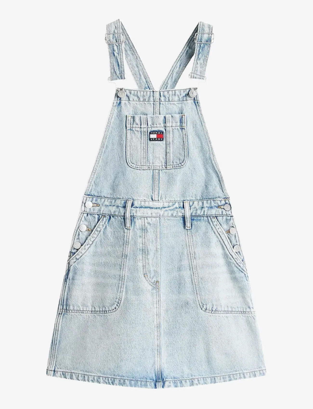Tommy Jeans - DENIM DUNGAREE DRESS DI2014 - jumpsuits - denim light - 1