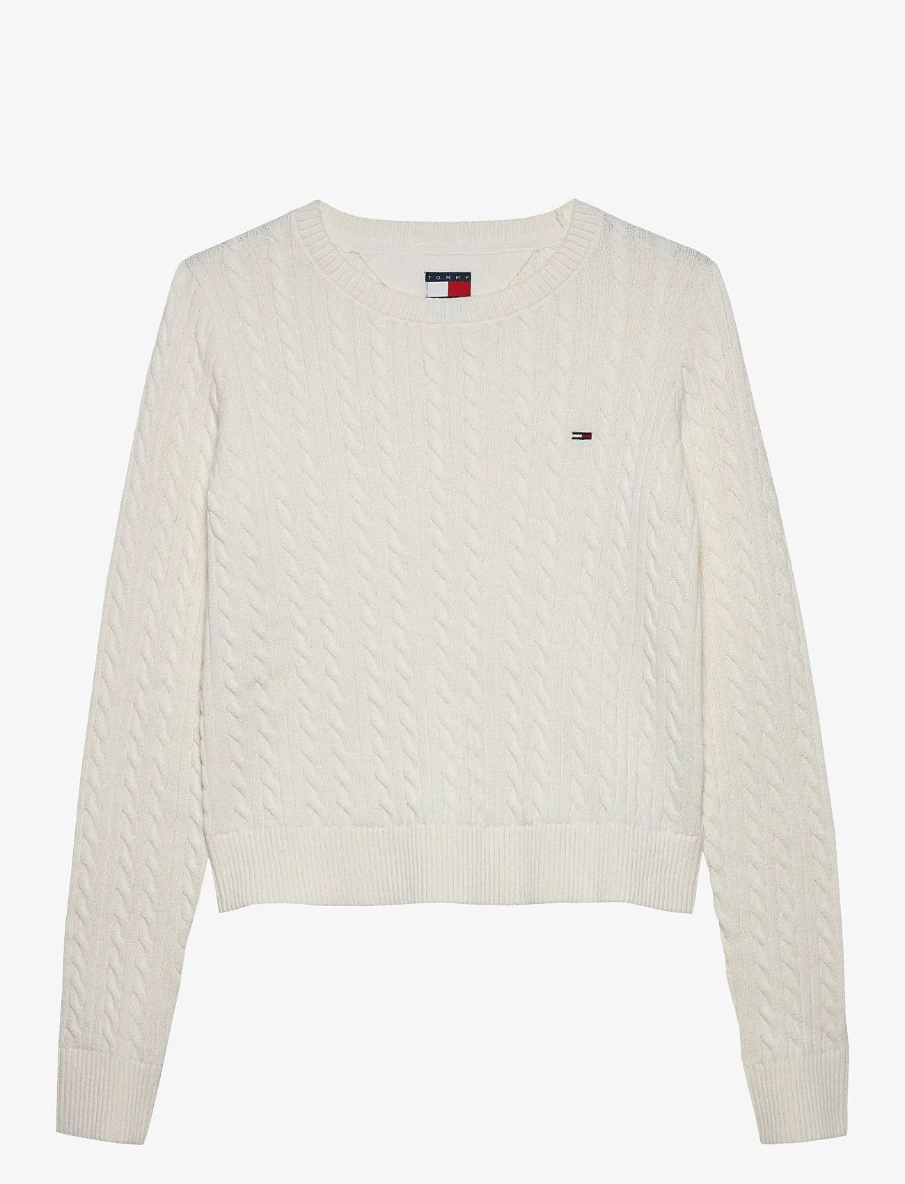 Tommy Jeans - TJW CABLE ESSENTIAL SWEATER - pullover - ancient white - 1