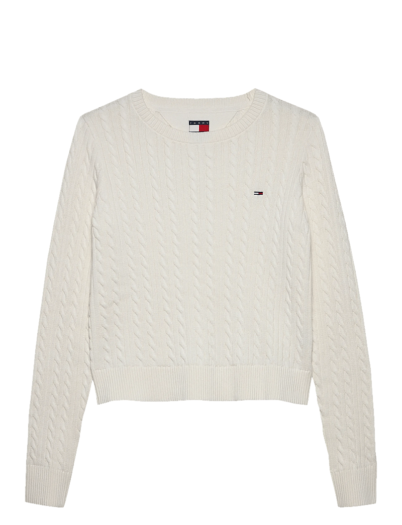 Tommy Jeans - TJW CABLE ESSENTIAL SWEATER - pullover - ancient white - 1