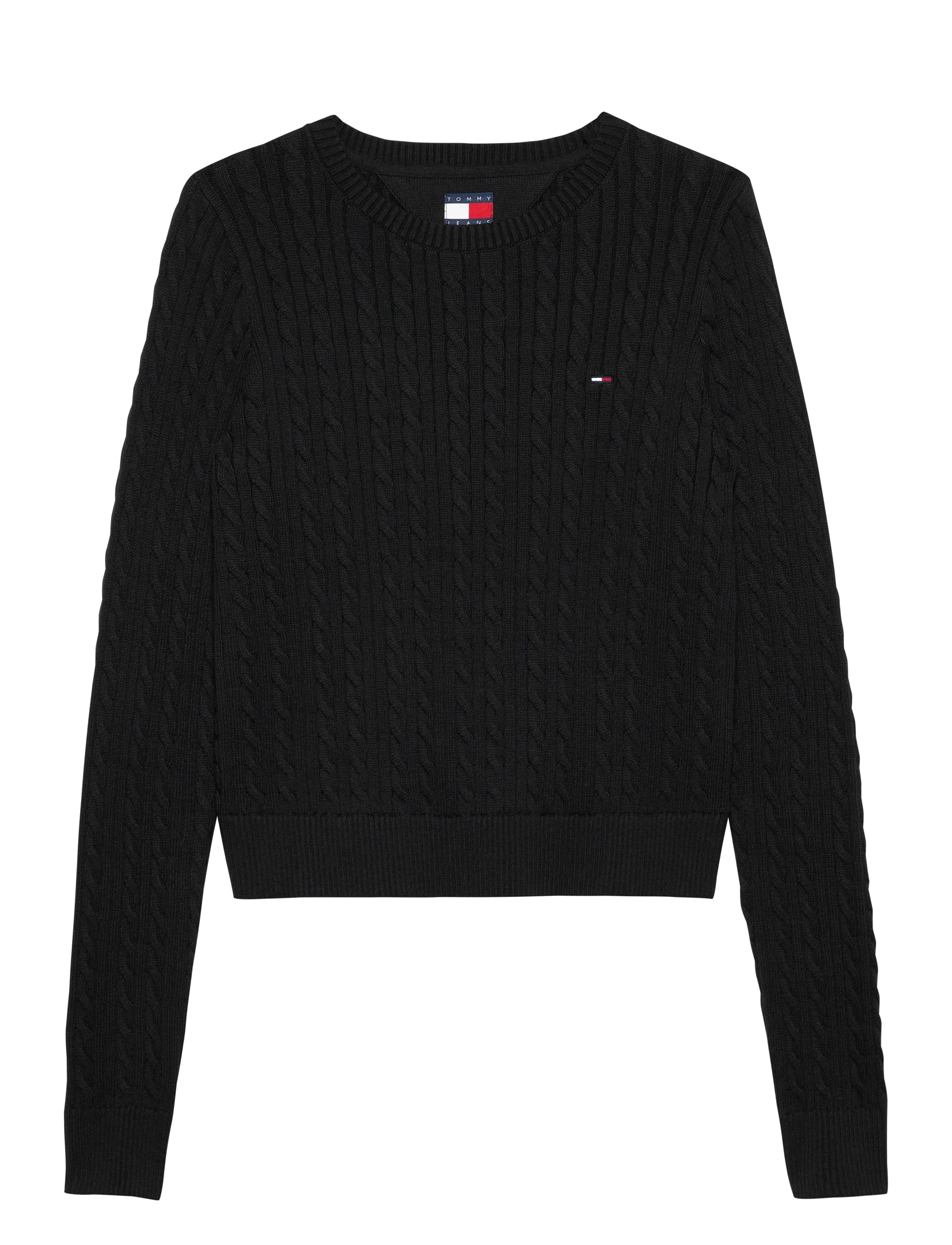 TOMMY JEANS Tjw Cable Essential Pullover Schwarz - XL - Damen