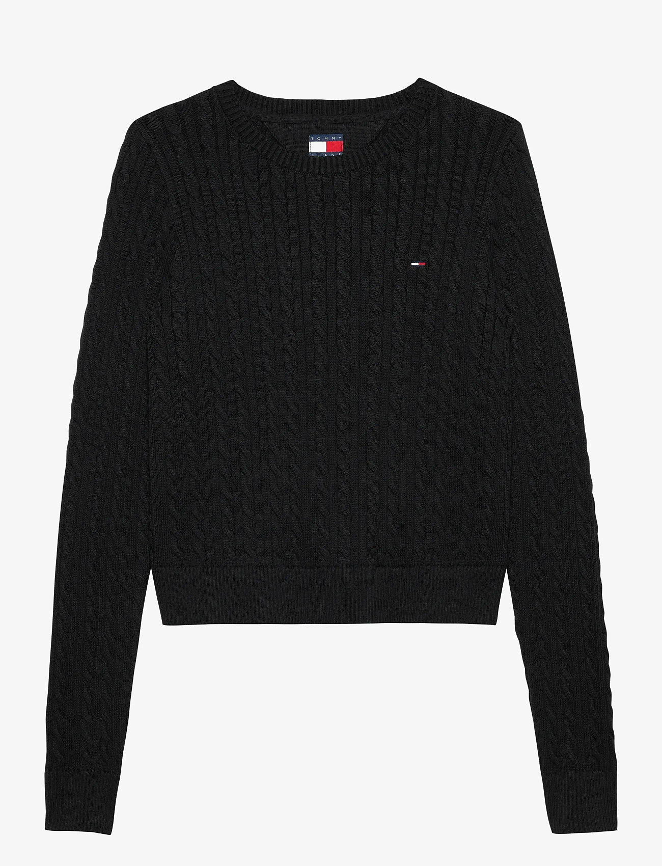Tommy Jeans - TJW CABLE ESSENTIAL SWEATER - pullover - black - 1