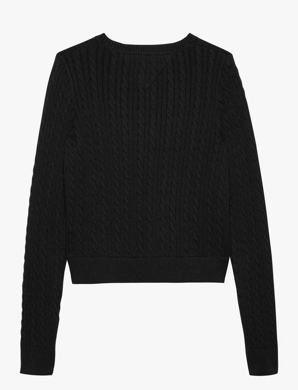 Tommy Jeans - TJW CABLE ESSENTIAL SWEATER - jumpers - black - 2