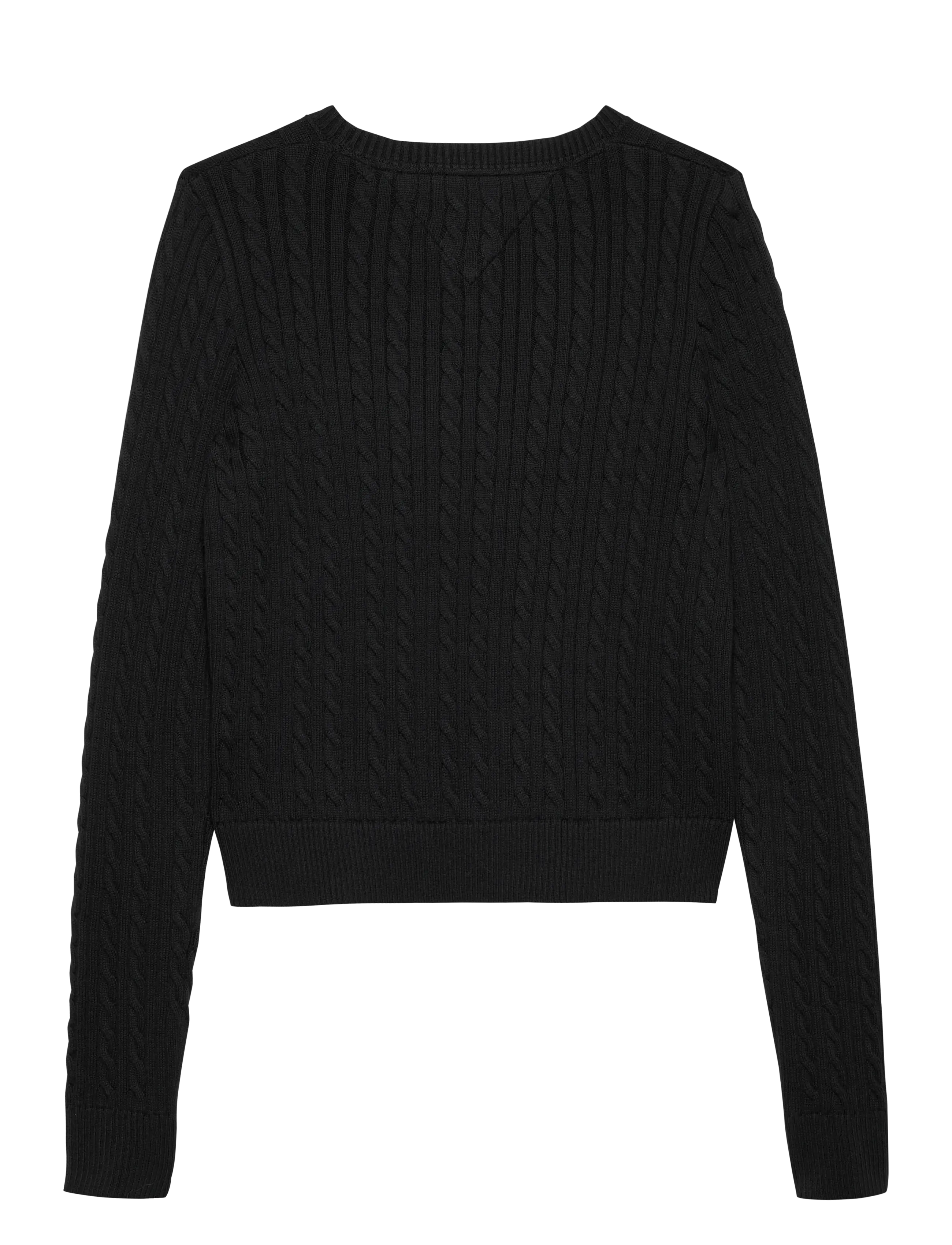 Tommy Jeans - TJW CABLE ESSENTIAL SWEATER - trøjer - black - 2