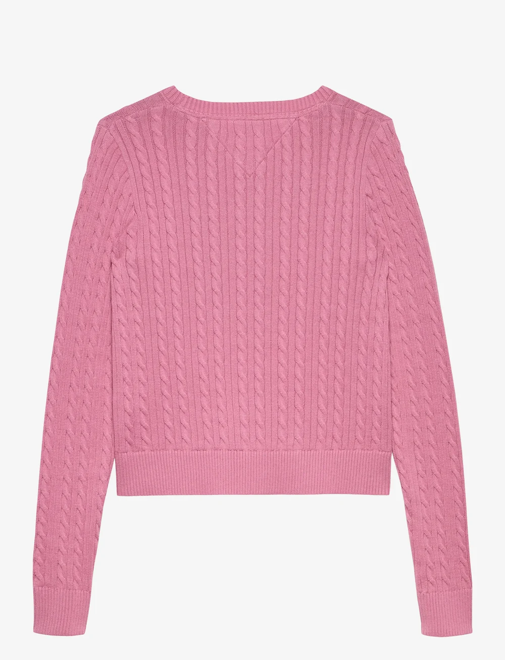 Tommy Jeans - TJW CABLE ESSENTIAL SWEATER - stickade tröjor - mystic pink - 2