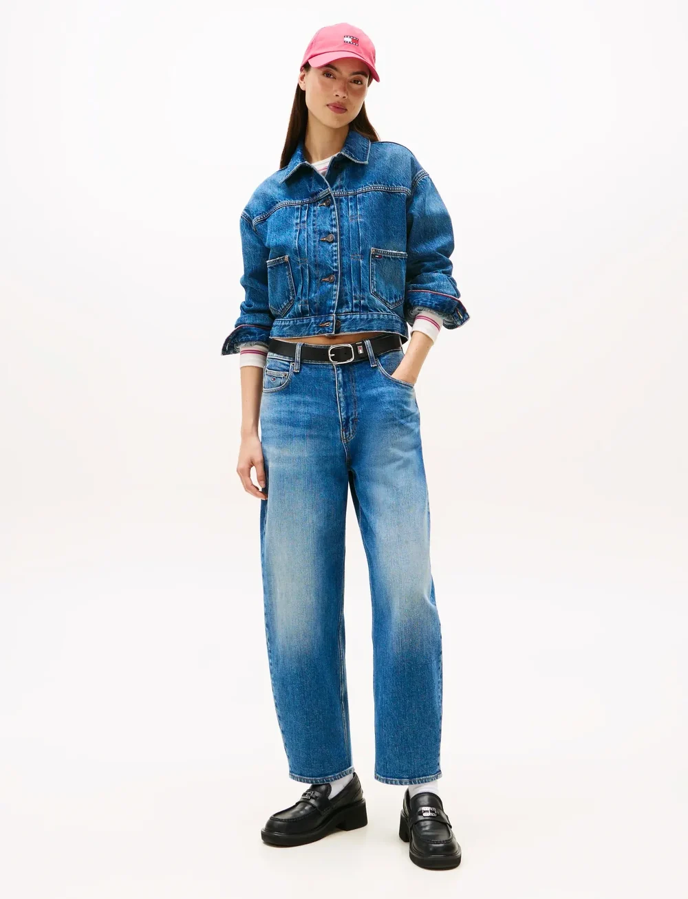 Tommy Jeans - JEANIE BALLOON  BI0134 - hosen mit weitem bein - denim medium - 2