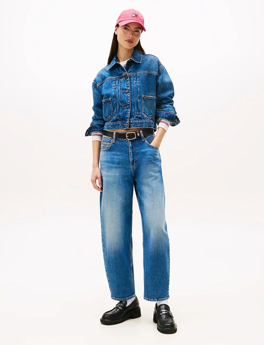 Tommy Jeans - JEANIE BALLOON BI0134 - hosen mit weitem bein - denim medium - 2