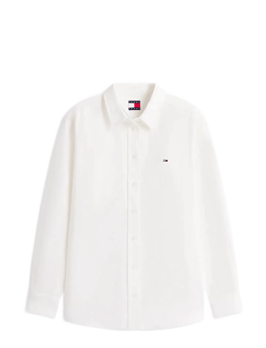 Tommy Jeans - TJW RLX LINEN SHIRT - chemises à manches longues - ecru - 1