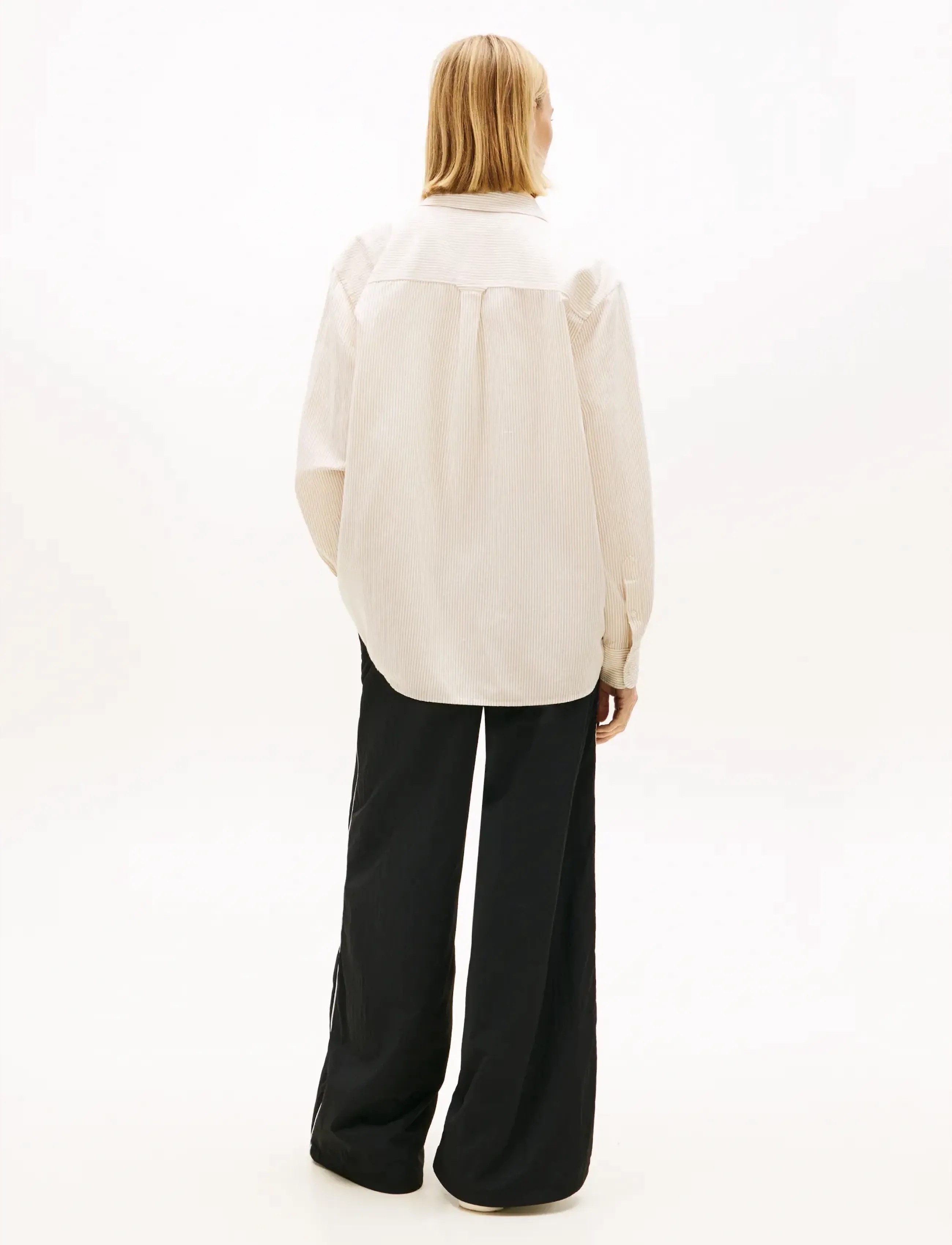 Tommy Jeans - TJW RLX LINEN SHIRT - langærmede skjorter - white clay   stripe - 2