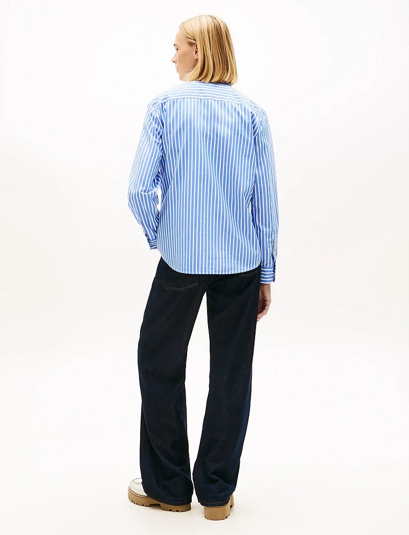 Tommy Jeans - TJW REG POPLIN SHIRT EXT - long-sleeved shirts - empire blue stripe - 2