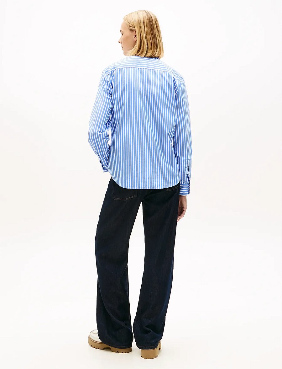 Tommy Jeans - TJW REG POPLIN SHIRT EXT - langærmede skjorter - empire blue stripe - 2