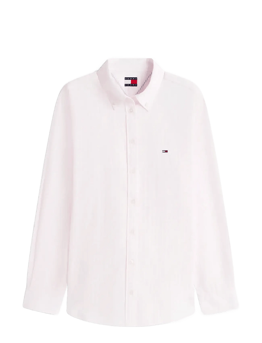 Tommy Jeans - TJW REG POPLIN SHIRT EXT - langærmede skjorter - pearly pink stripe - 1