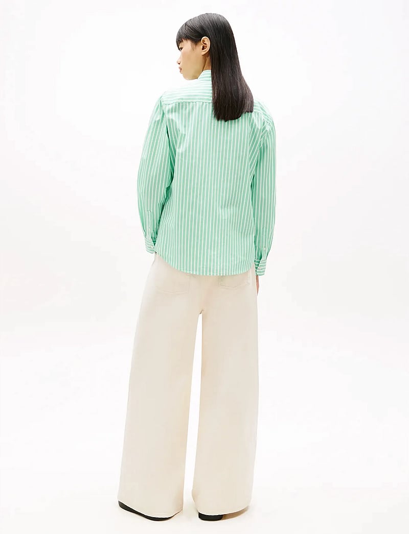 Tommy Jeans - TJW REG POPLIN SHIRT EXT - long-sleeved shirts - tropical tide stripe - 2