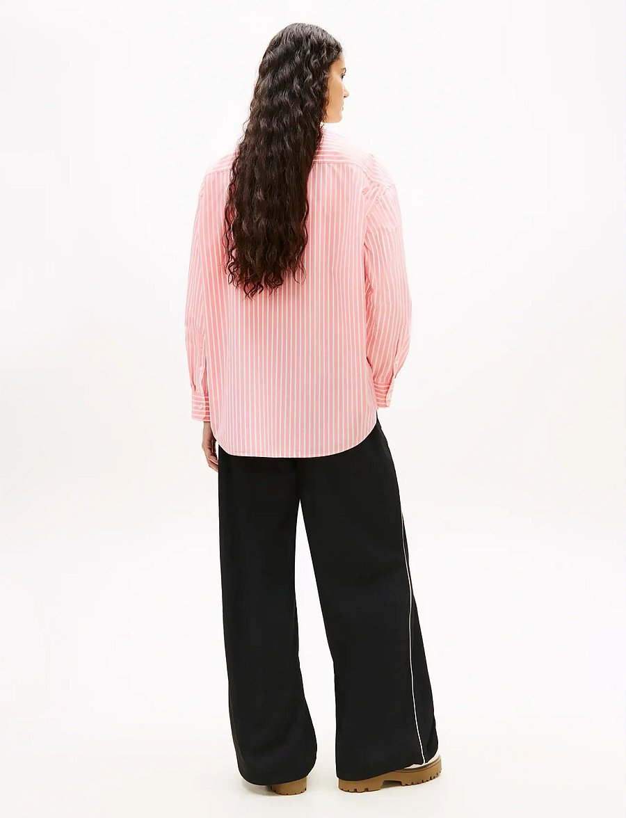 Tommy Jeans - TJW OVS POPLIN SHIRT - langärmlige hemden - tropical blush stripe - 2