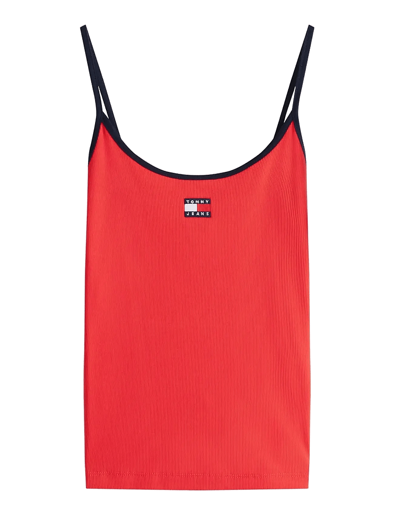 Tommy Jeans - TJW SLIM BADGE STRAPPY TOP - nabapluusid - red alert - 1