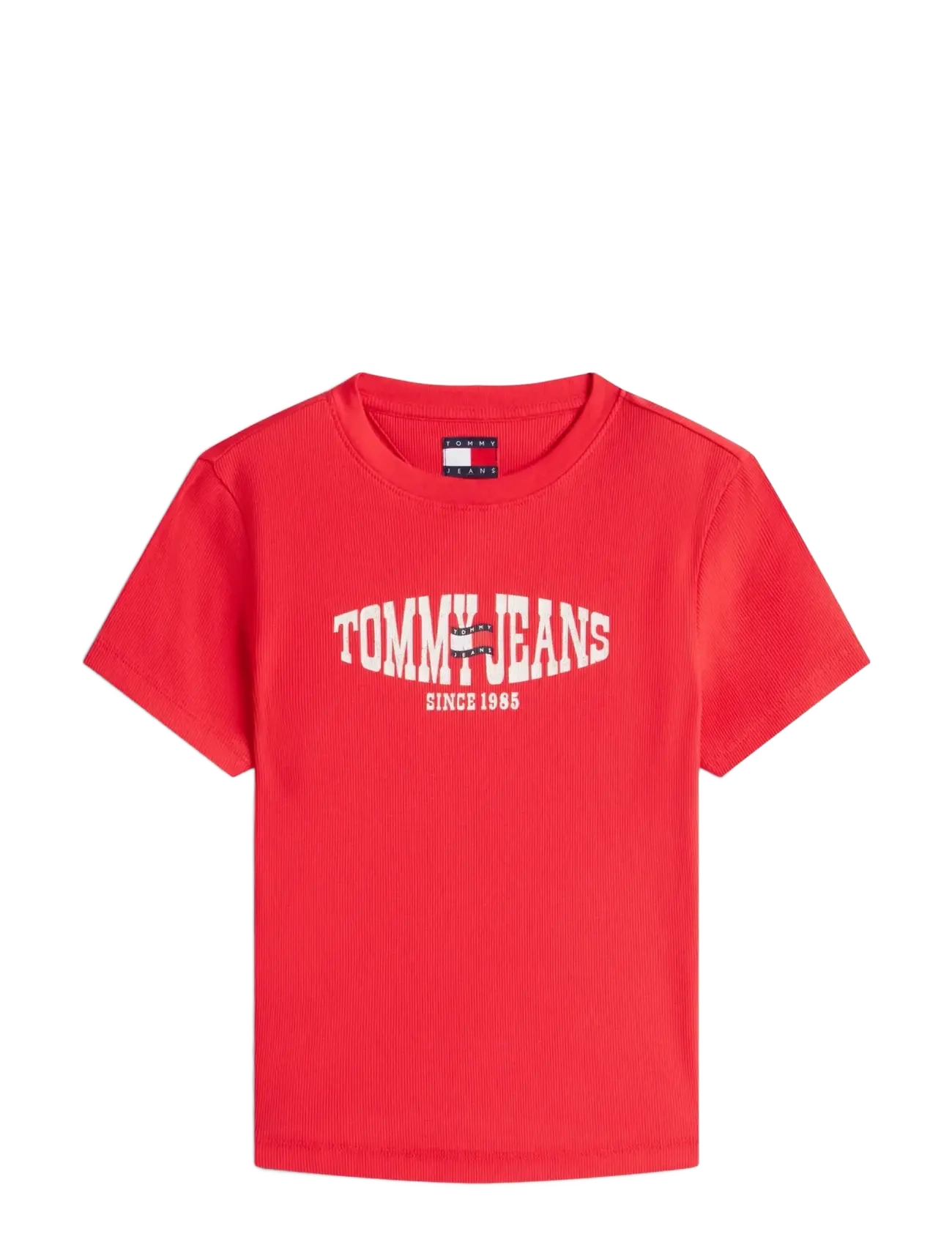 Tommy Jeans TJW SLIM SH WAVY FLAG SS TEE - Tøj - RED ALERT / red