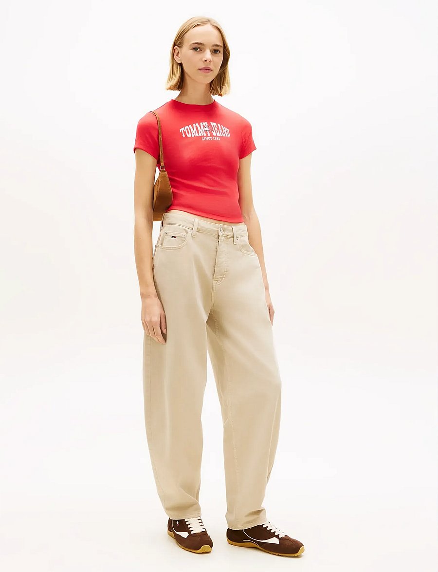 Tommy Jeans - TJW SLIM SH WAVY FLAG SS TEE - t-shirts - red alert - 3