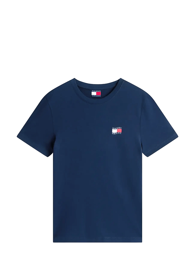 Tommy Jeans - TJW REG WAVY FLAG SS TEE EXT - t-shirts - dark night navy - 1