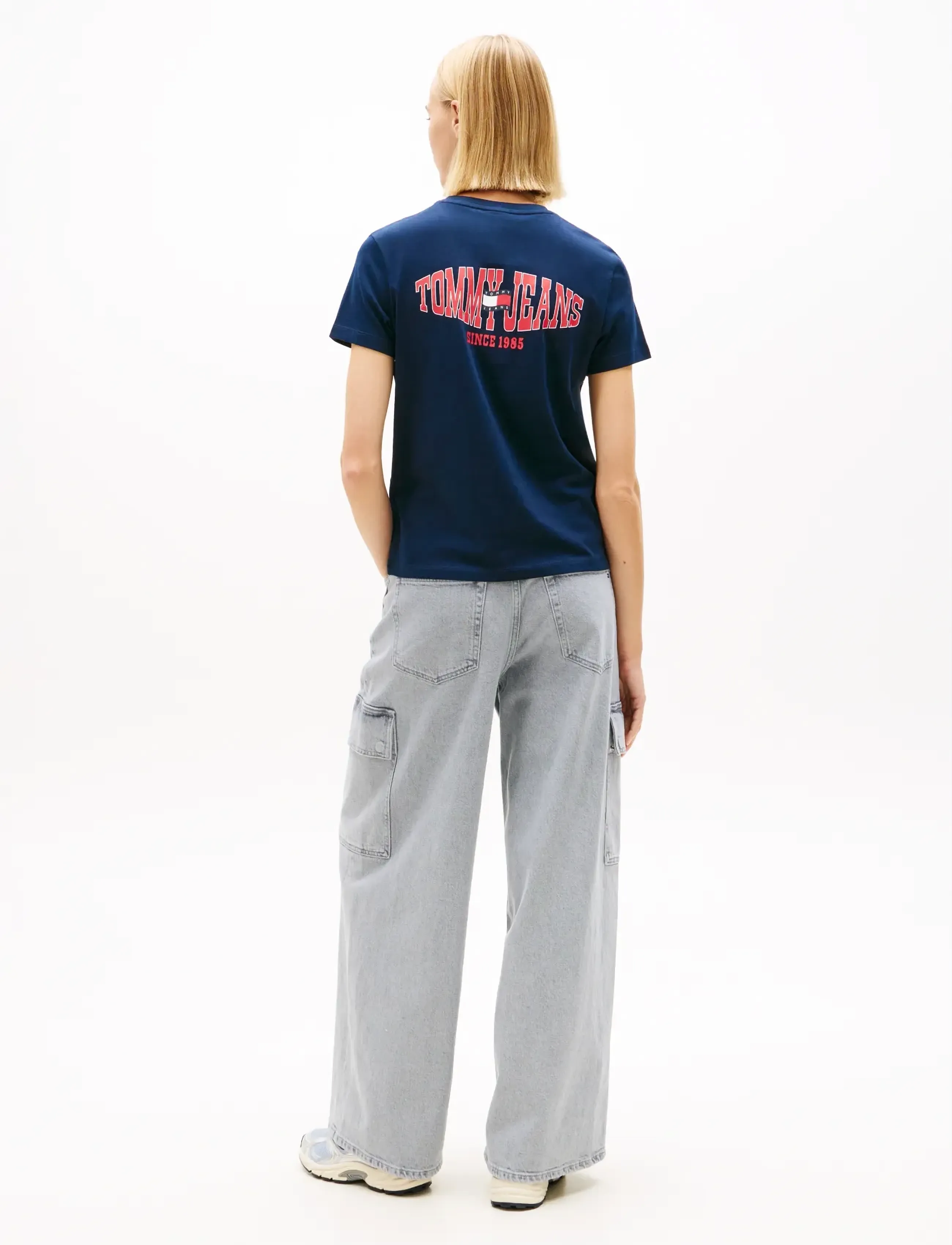Tommy Jeans - TJW REG WAVY FLAG SS TEE EXT - t-shirts - dark night navy - 2