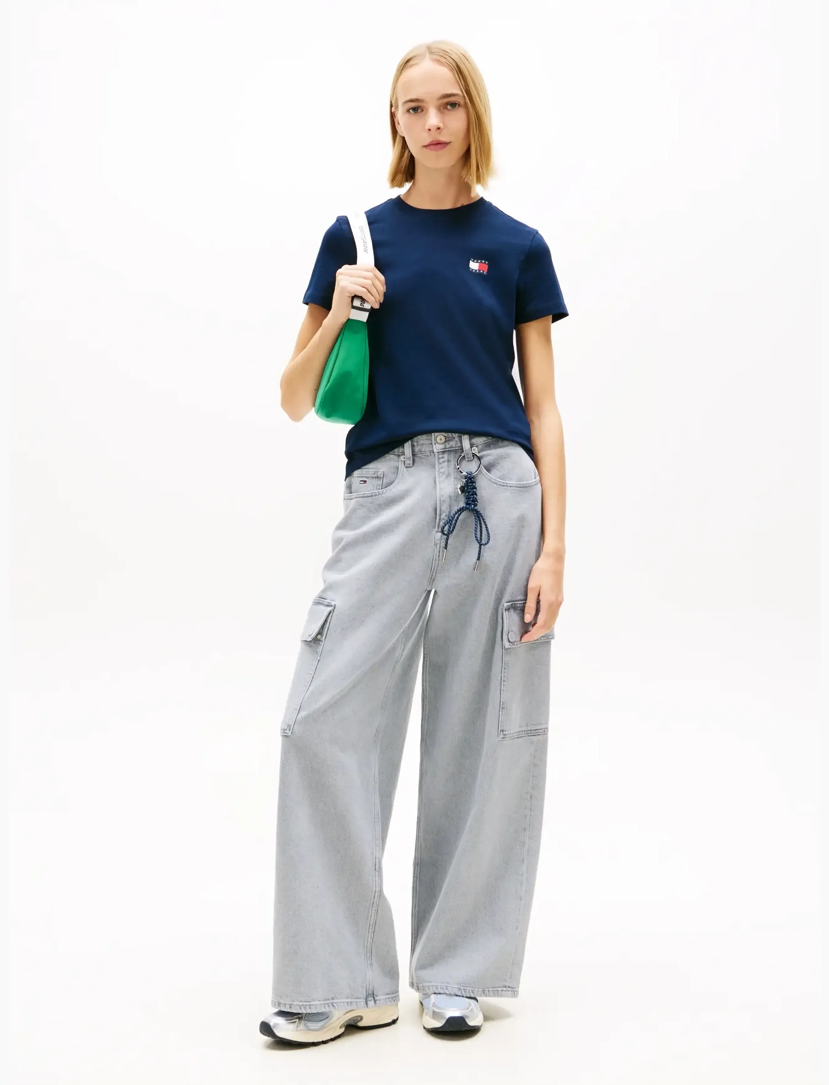 Tommy Jeans - TJW REG WAVY FLAG SS TEE EXT - t-shirts - dark night navy - 3