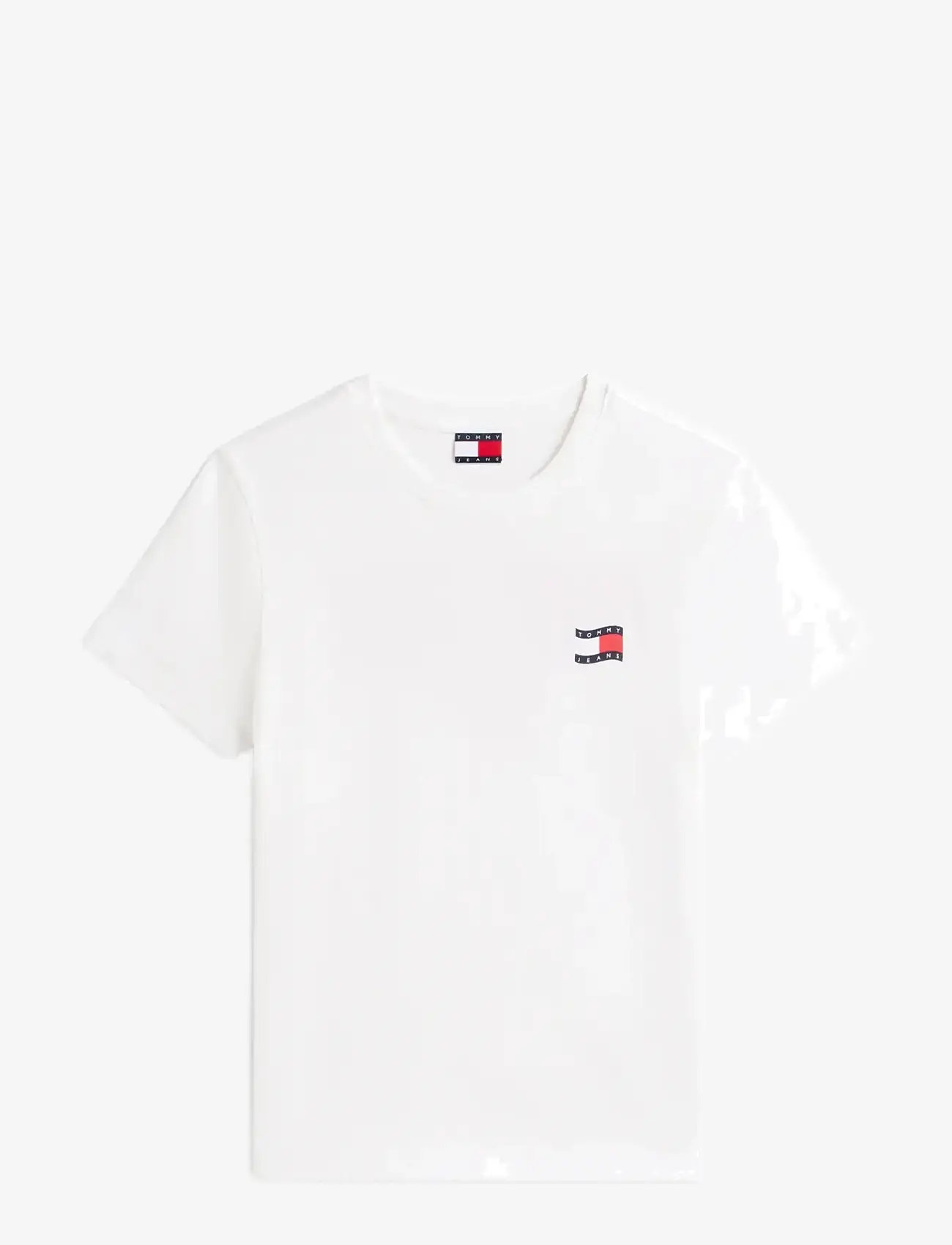Tommy Jeans - TJW REG WAVY FLAG SS TEE EXT - t-shirts - ecru - 1