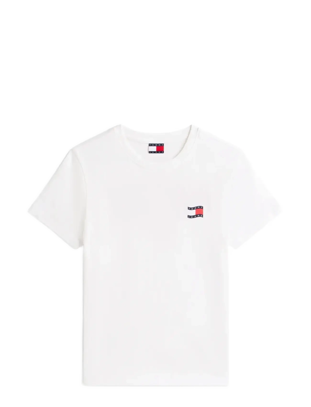 Tommy Jeans - TJW REG WAVY FLAG SS TEE EXT - t-shirts - ecru - 1