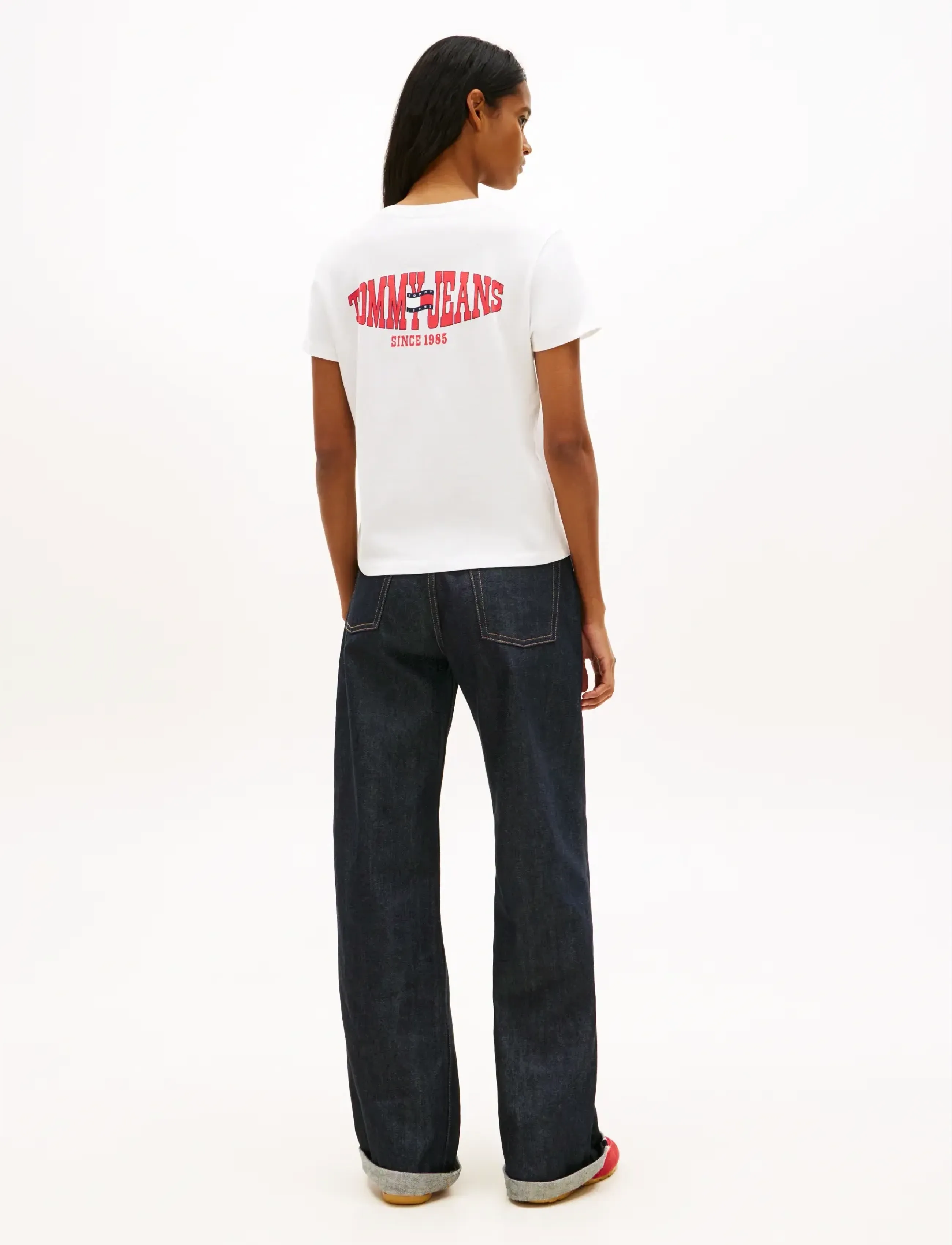 Tommy Jeans - TJW REG WAVY FLAG SS TEE EXT - t-shirts - ecru - 2