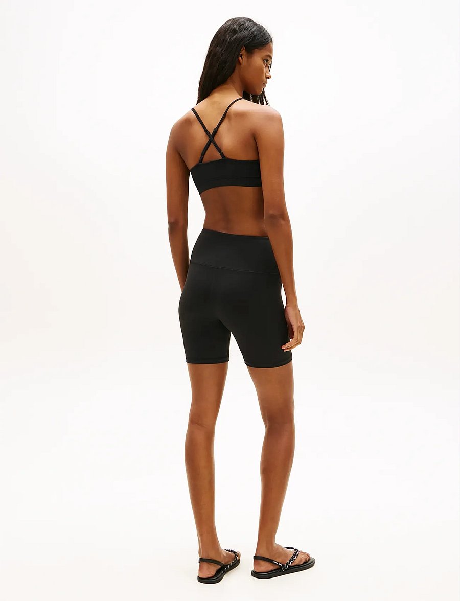 Tommy Jeans - TJW SP CRP SILVER SCRIPT BRA - sport-bhs - black - 2