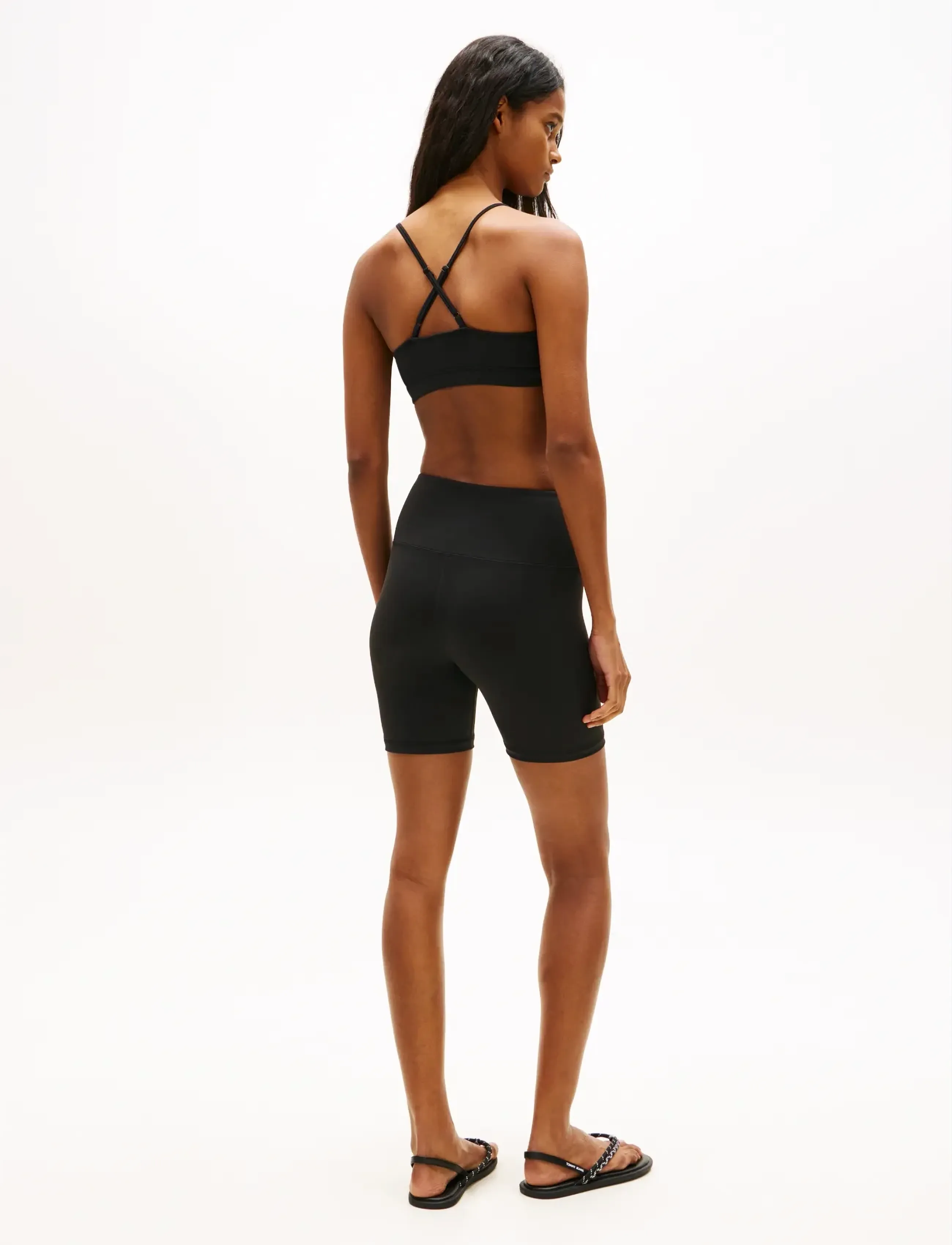 Tommy Jeans - TJW SP CRP SILVER SCRIPT BRA - sport-bhs - black - 2