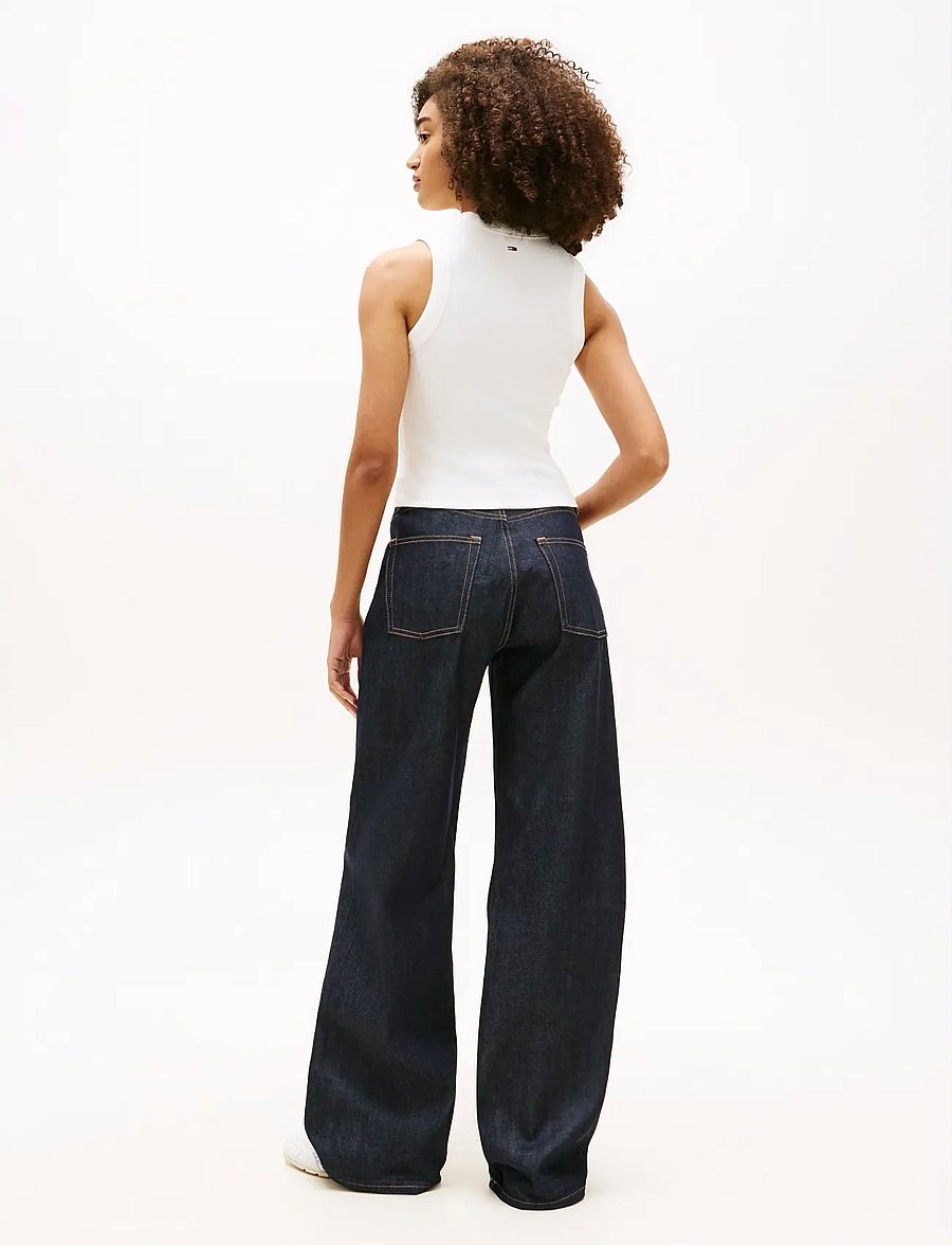 Tommy Jeans - TJW SLIM SH TJ BUBBLE TANK - Ärmellose tops - ecru - 2