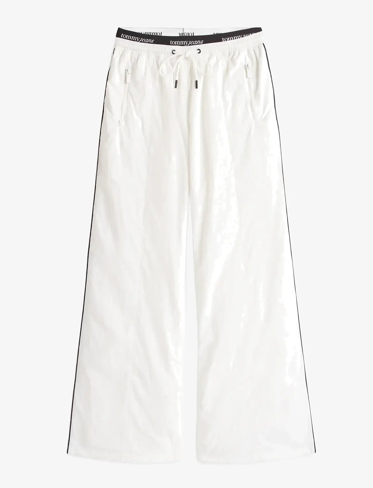 Tommy Jeans - TJW WAISTBAND TRACK PANTS EXT - vida byxor - ecru - 1