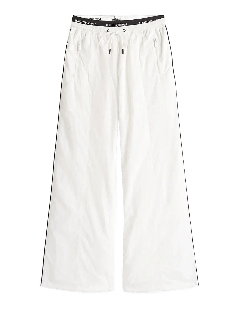 Tommy Jeans - TJW WAISTBAND TRACK PANTS EXT - pantalons larges - ecru - 1