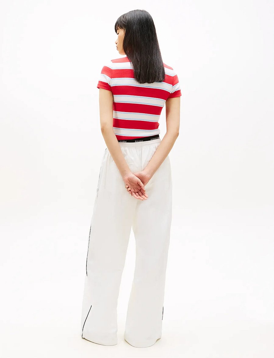 Tommy Jeans - TJW WAISTBAND TRACK PANTS EXT - pantalons larges - ecru - 2