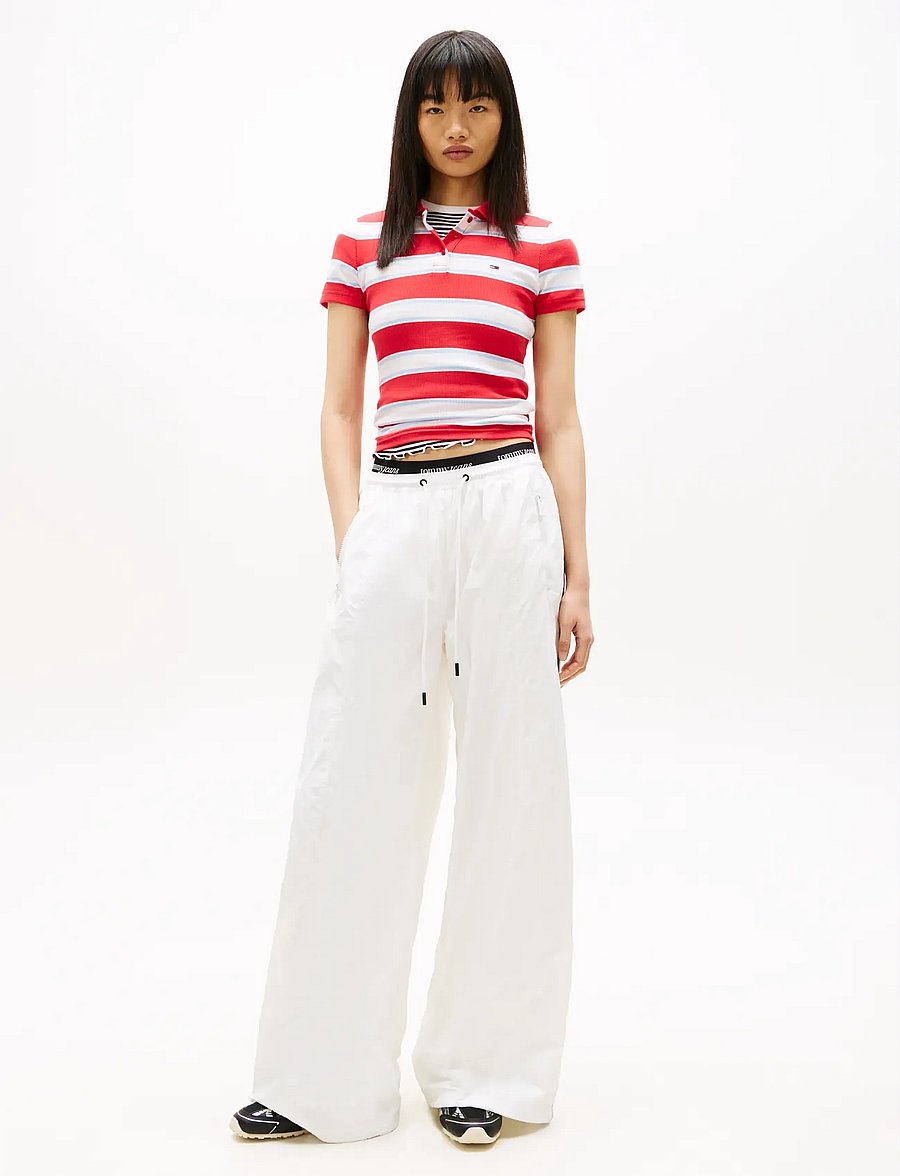 Tommy Jeans - TJW WAISTBAND TRACK PANTS EXT - pantalons larges - ecru - 3