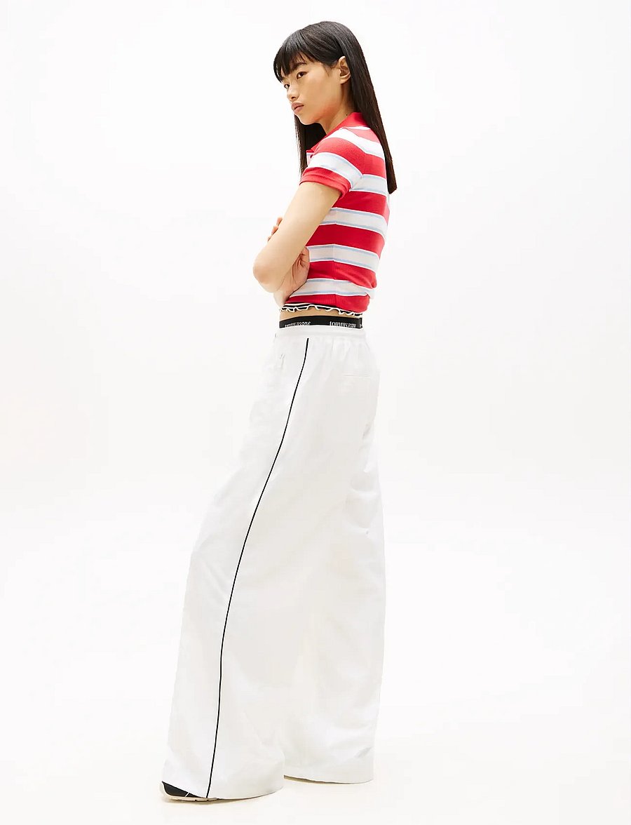 Tommy Jeans - TJW WAISTBAND TRACK PANTS EXT - pantalons larges - ecru - 5