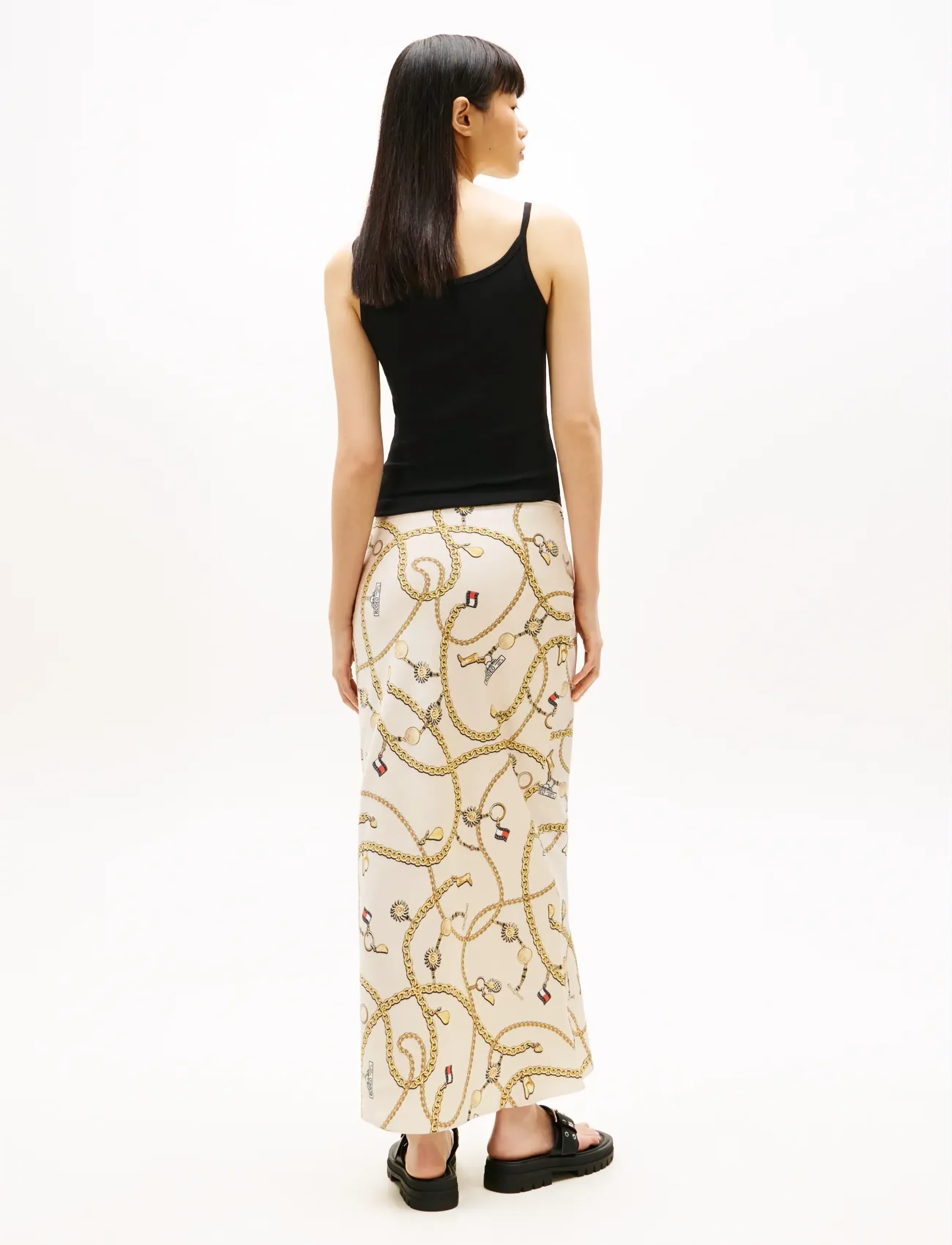 Tommy Jeans - TJW AOP MAXI SKIRT - maxi nederdele - chain aop - 2