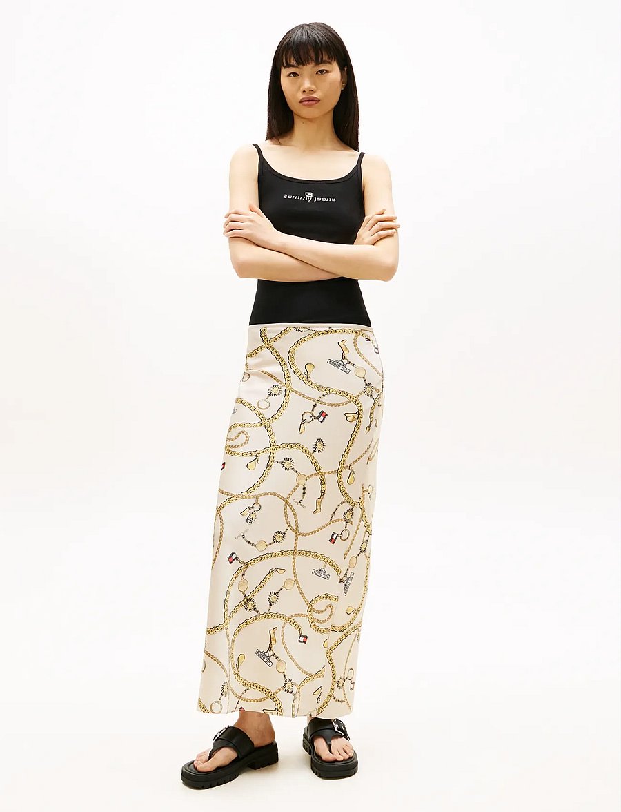 Tommy Jeans - TJW AOP MAXI SKIRT - maksiseelikud - chain aop - 3