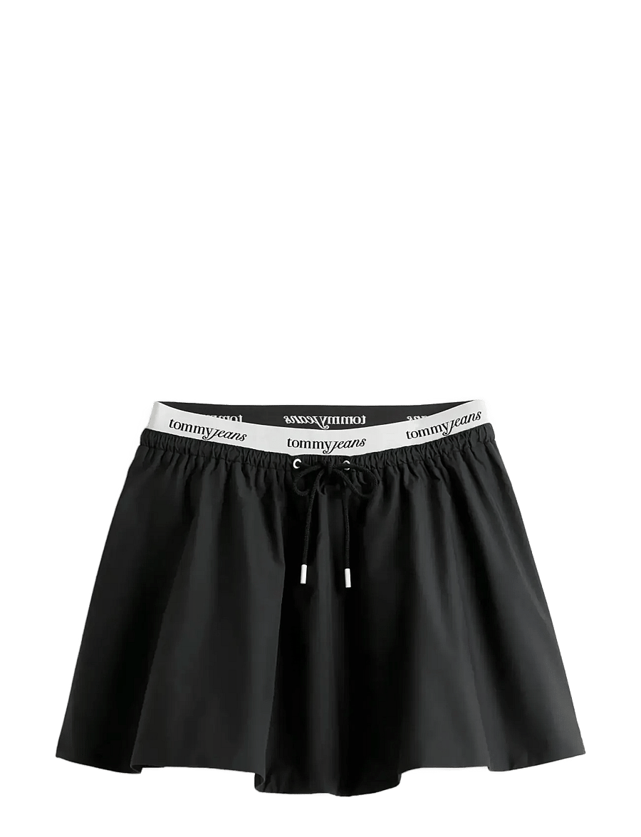 Tommy Jeans - TJW WAISTBAND POPLIN SKIRT - kleider & röcke - black - 1