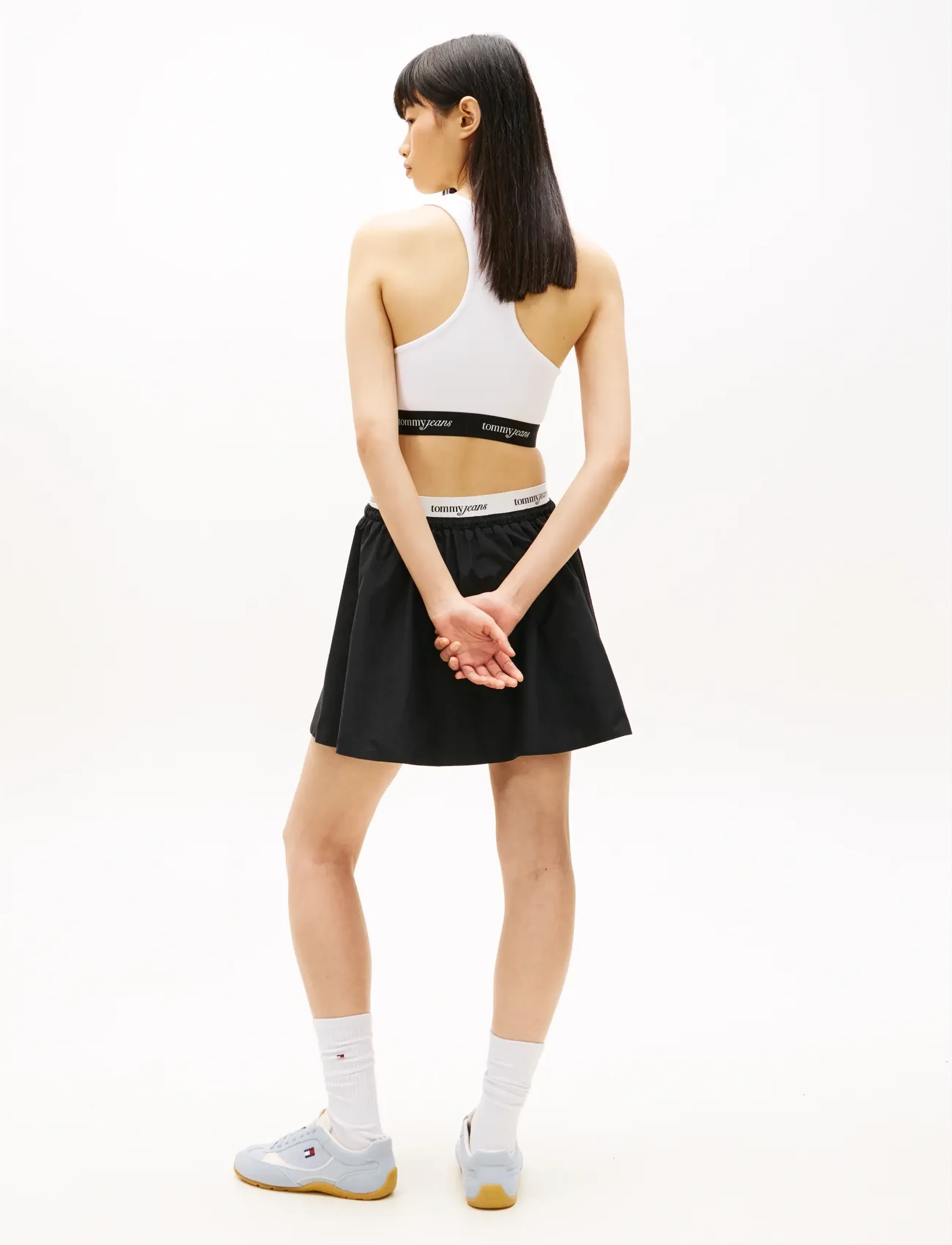 Tommy Jeans - TJW WAISTBAND POPLIN SKIRT - kjoler & nederdele - black - 2