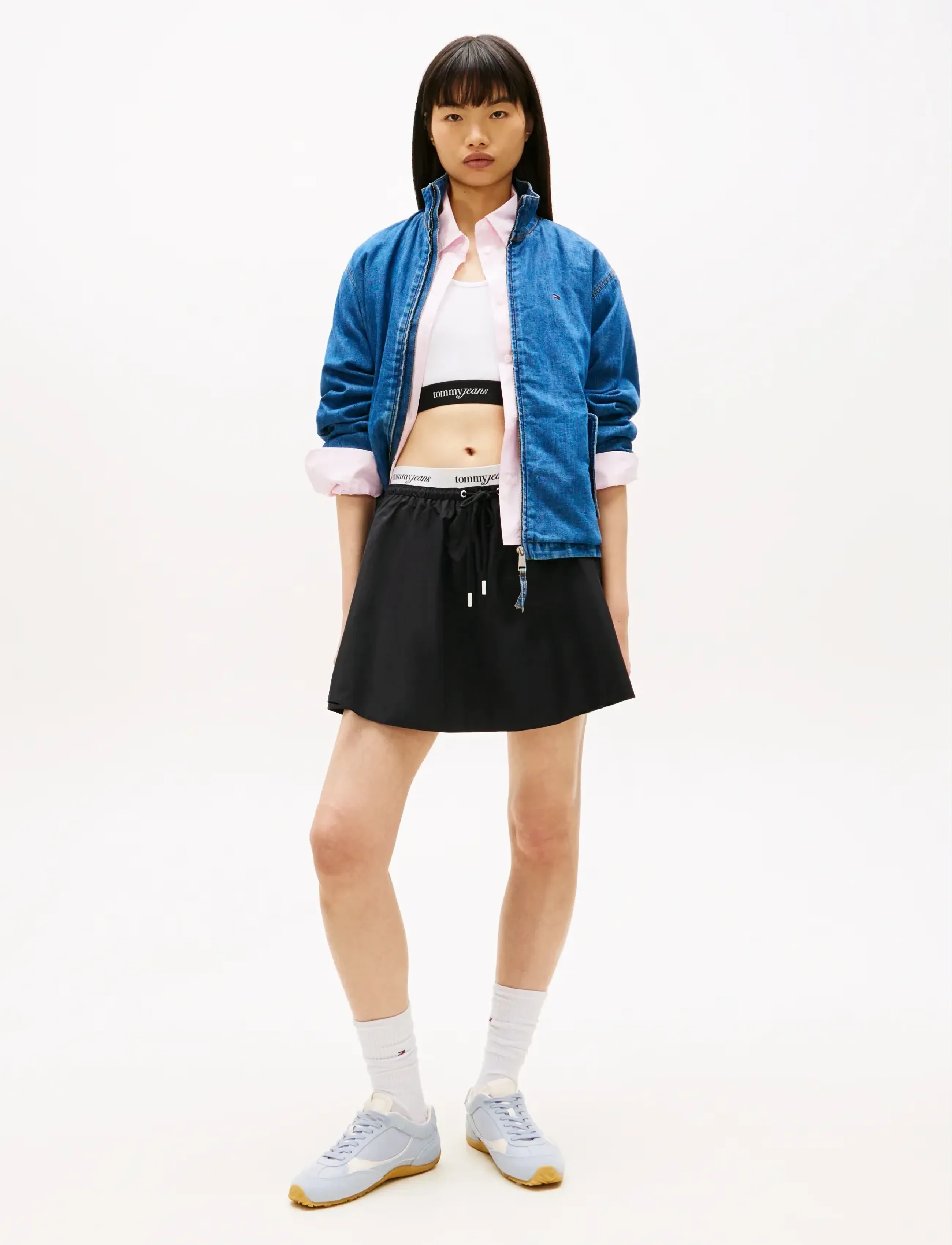 Tommy Jeans - TJW WAISTBAND POPLIN SKIRT - kjoler & nederdele - black - 3