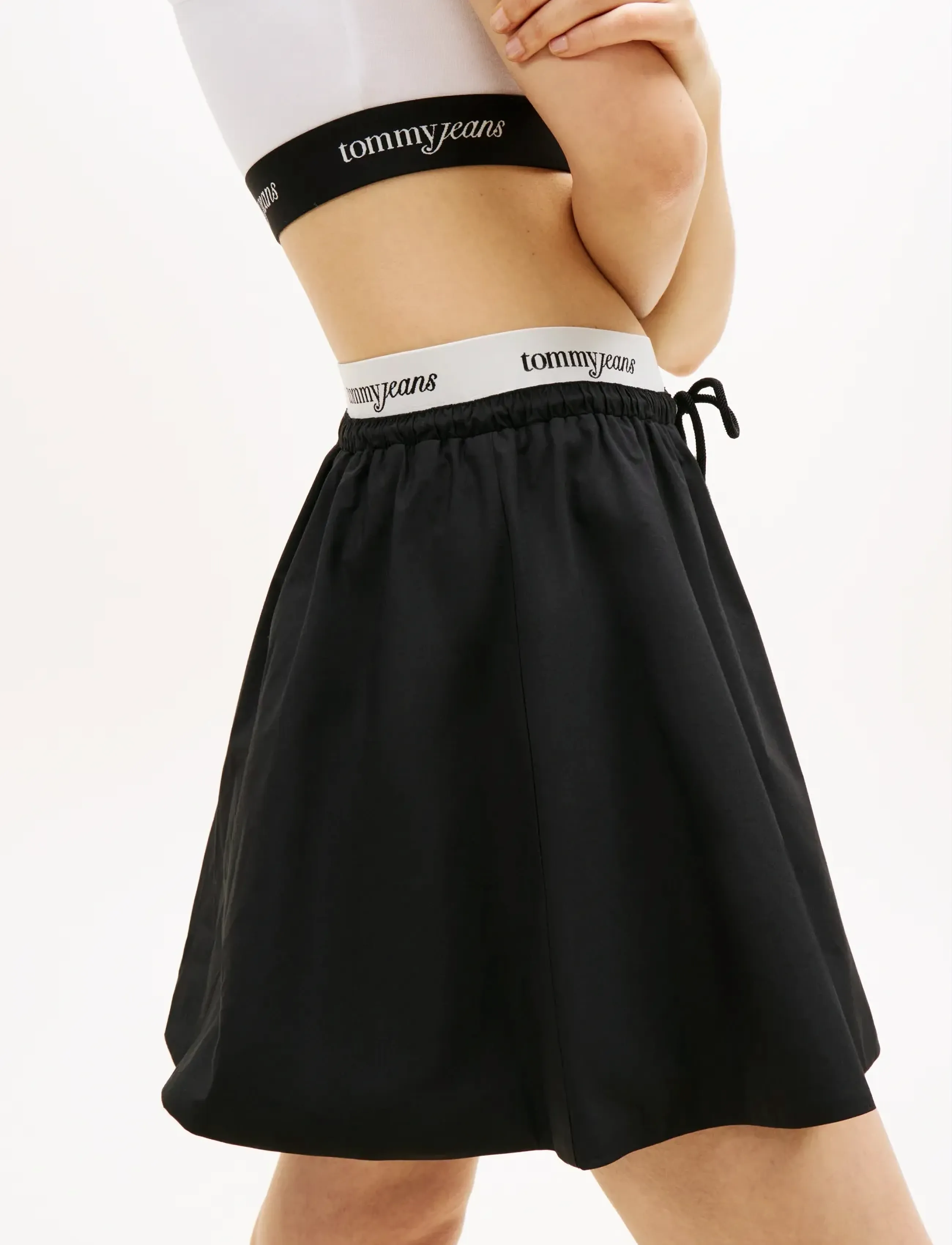 Tommy Jeans - TJW WAISTBAND POPLIN SKIRT - kjoler & nederdele - black - 4