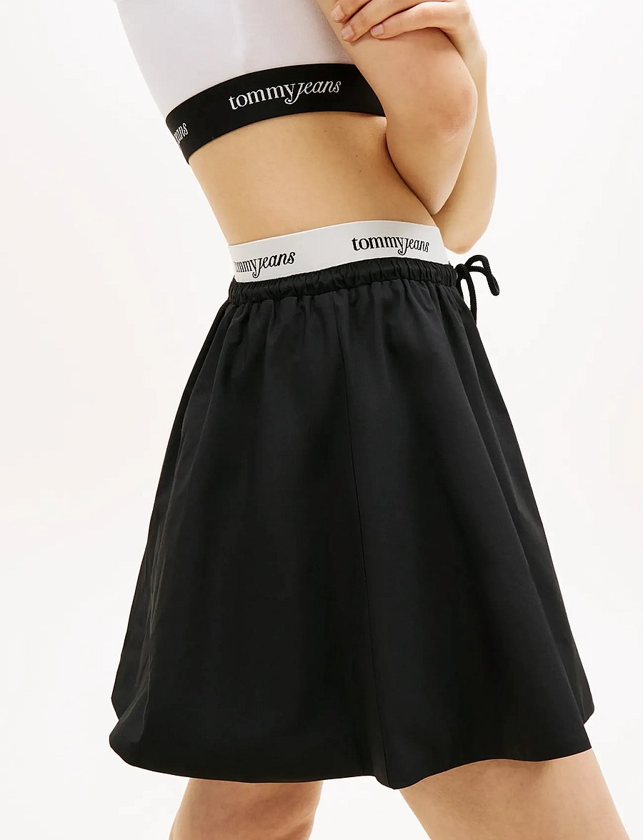 Tommy Jeans - TJW WAISTBAND POPLIN SKIRT - kleider & röcke - black - 4