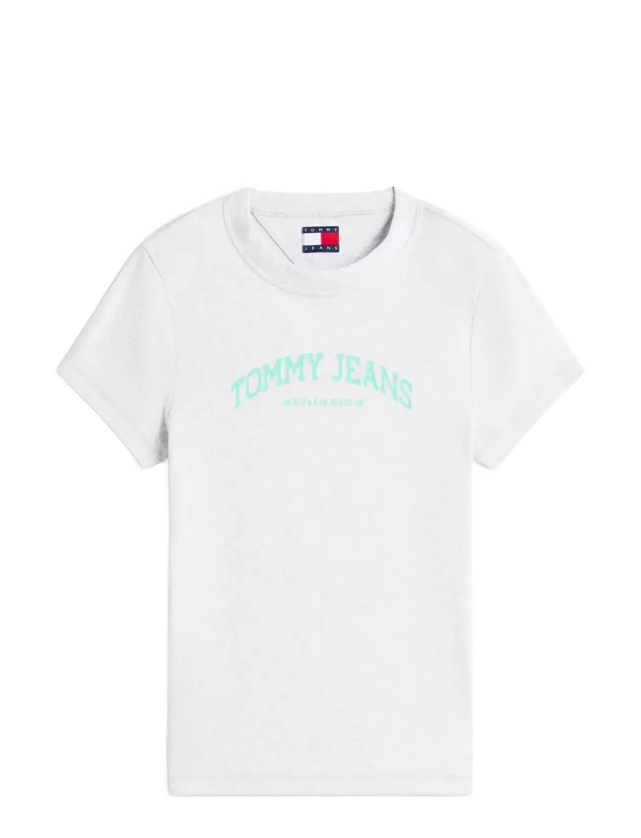 Tommy Jeans TJW SLIM VARSITY SS TEE - Summer in the city - ICE GREY HEATHER / grey