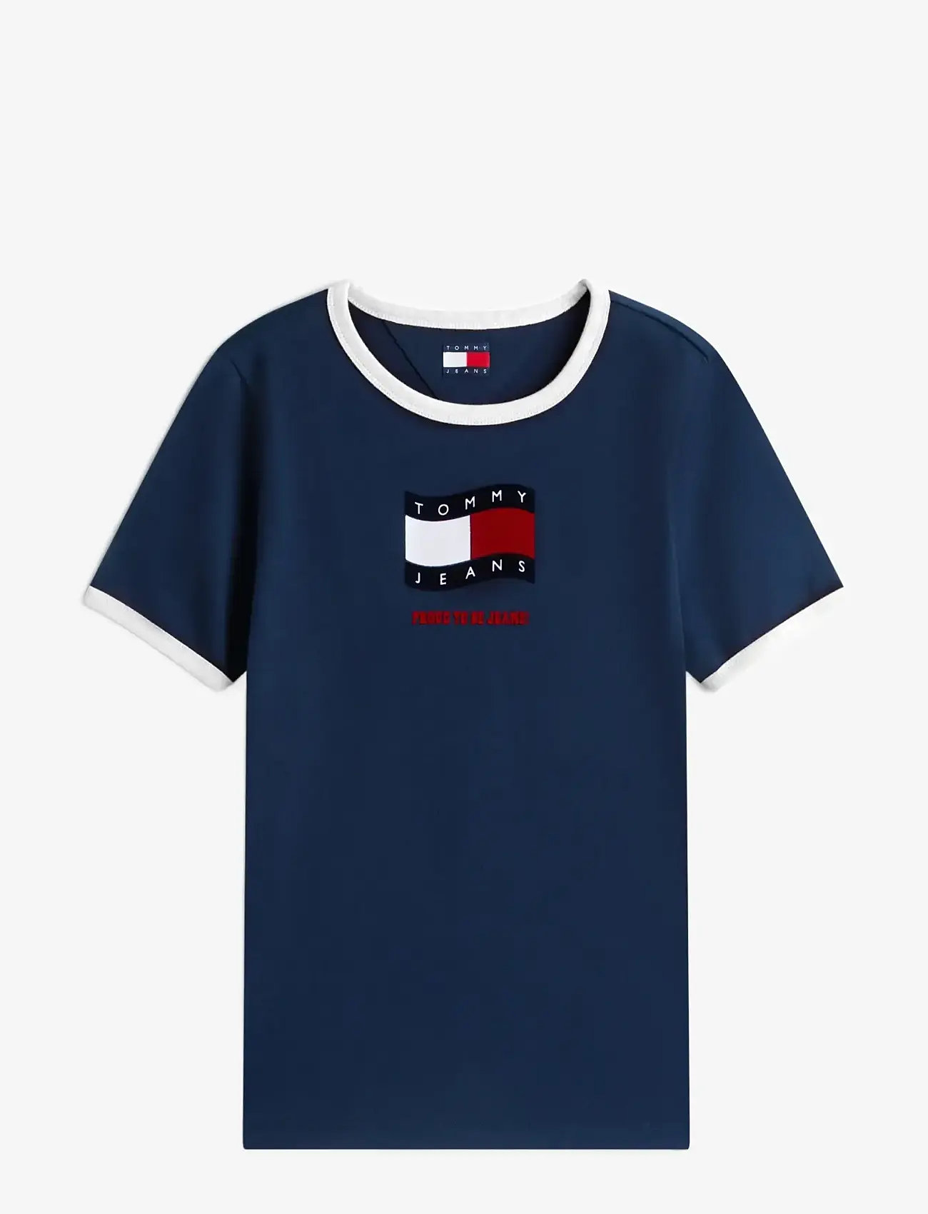 Tommy Jeans - TJW REG NOVELTY RINGER EXT - t-shirts - dark night navy - 1