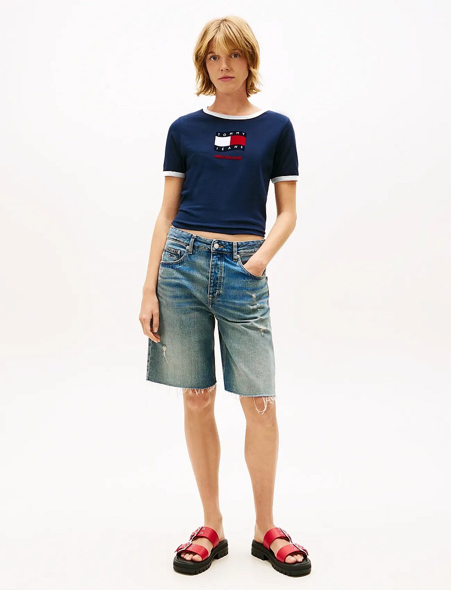 Tommy Jeans - TJW REG NOVELTY RINGER EXT - t-shirts - dark night navy - 3