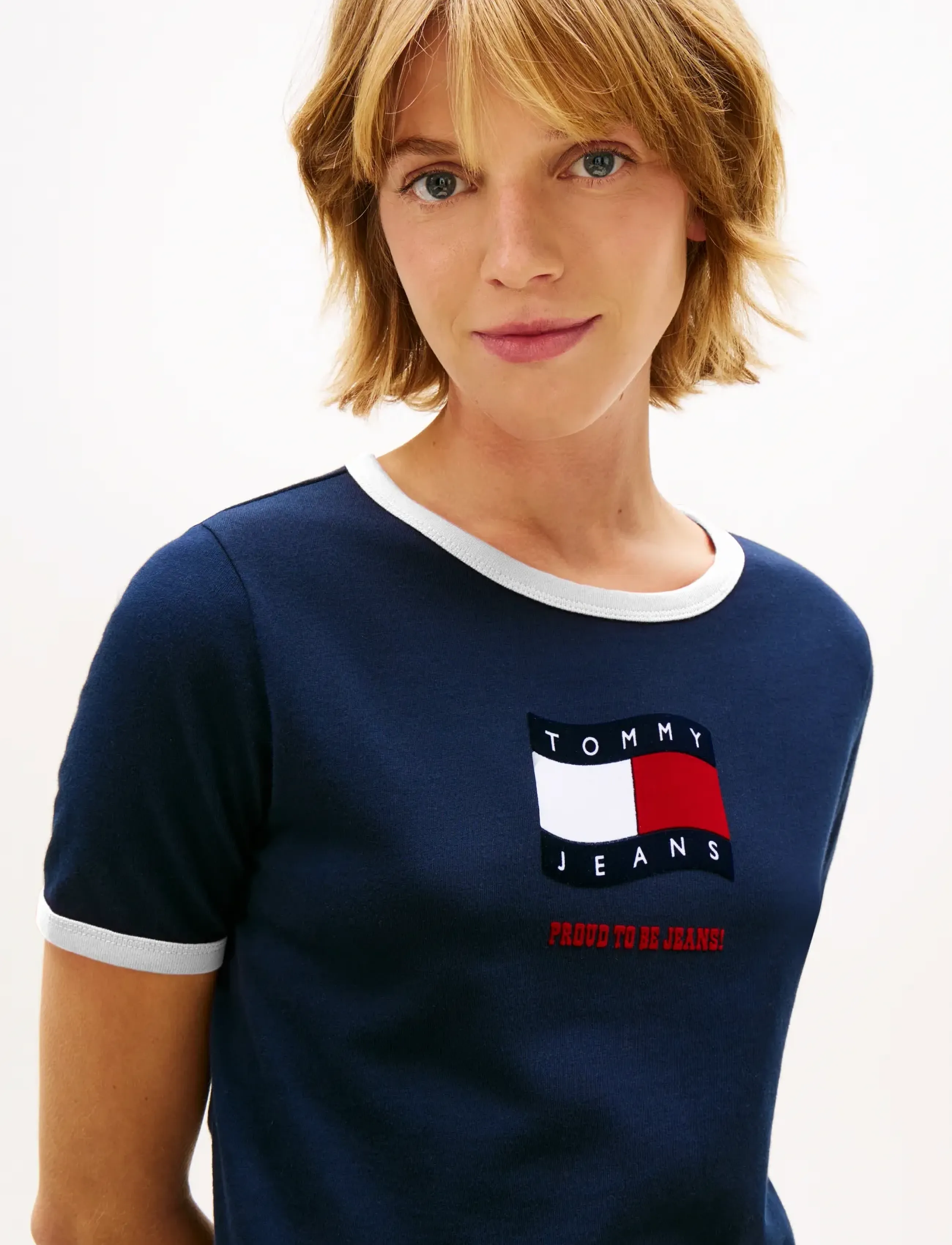 Tommy Jeans - TJW REG NOVELTY RINGER EXT - t-shirts - dark night navy - 4