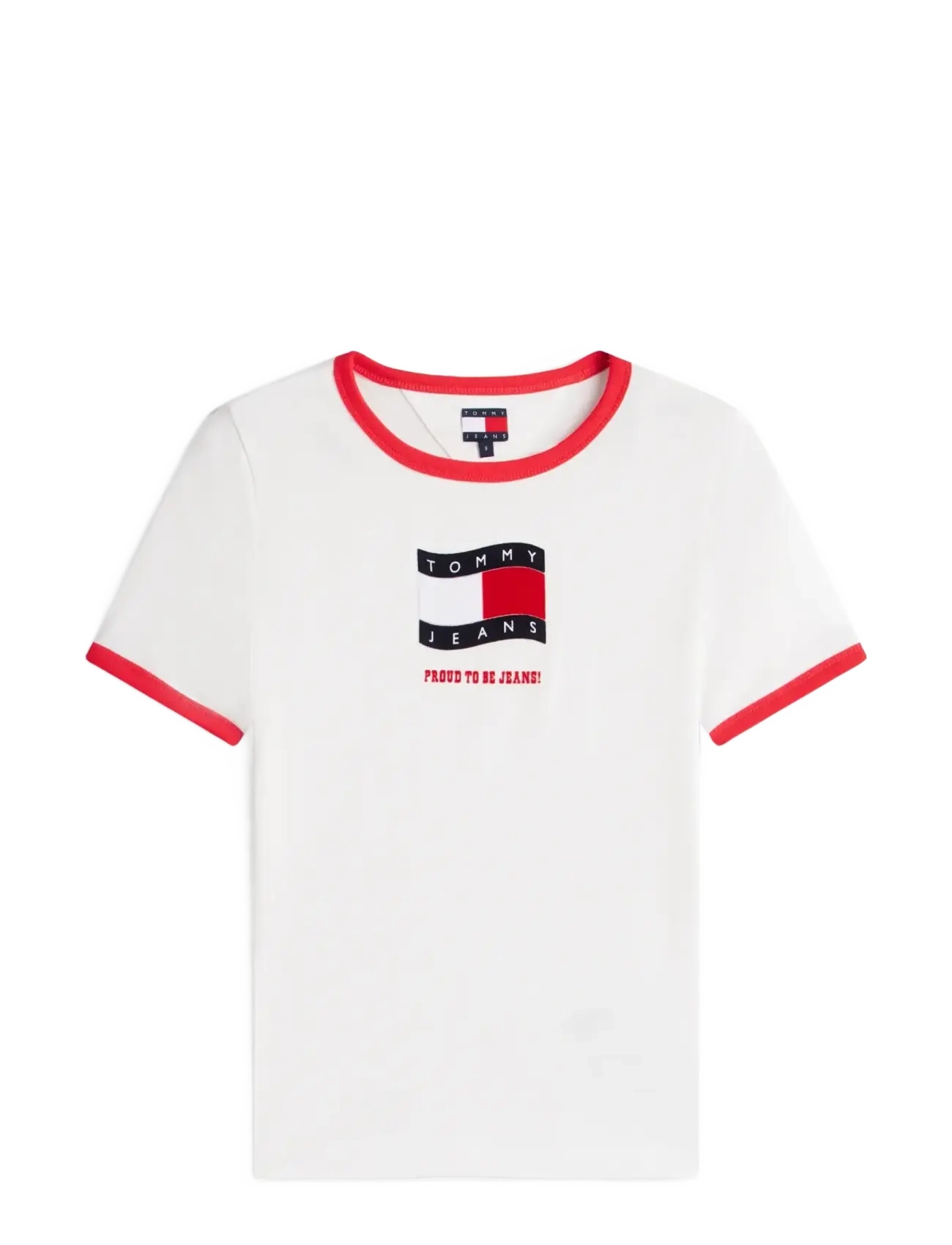 Tommy Jeans TJW REG NOVELTY RINGER EXT - Uus - ECRU / white