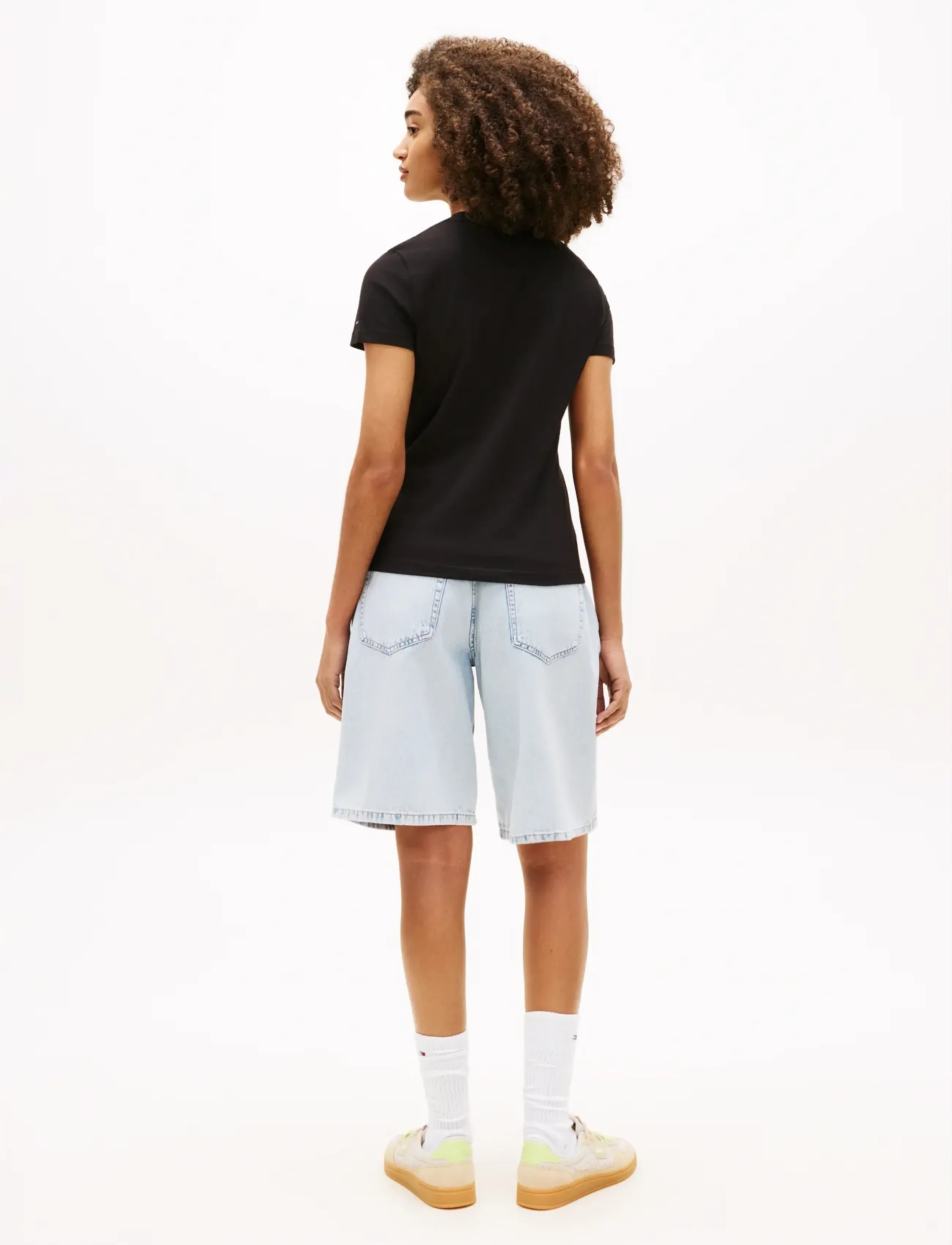 Tommy Jeans - TJW REG TJ BUBBLE SS TEE EXT - t-shirts - black - 2