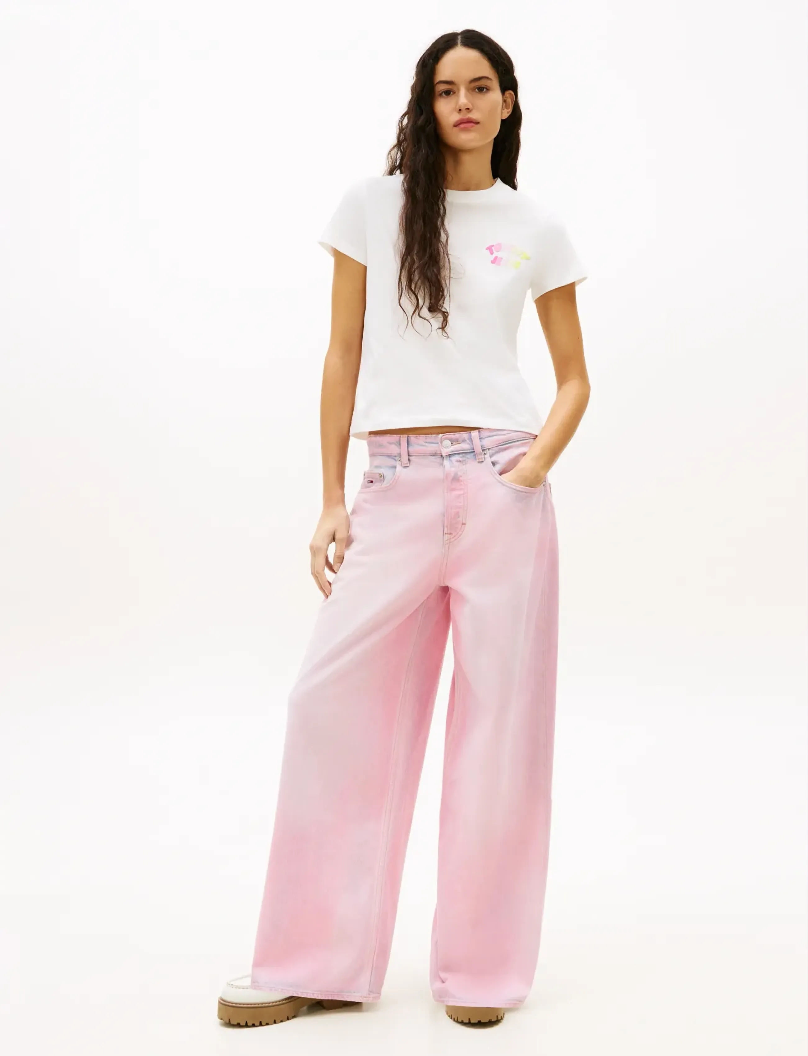 Tommy Jeans - TJW REG TJ BUBBLE SS TEE EXT - t-shirts - ecru - 3