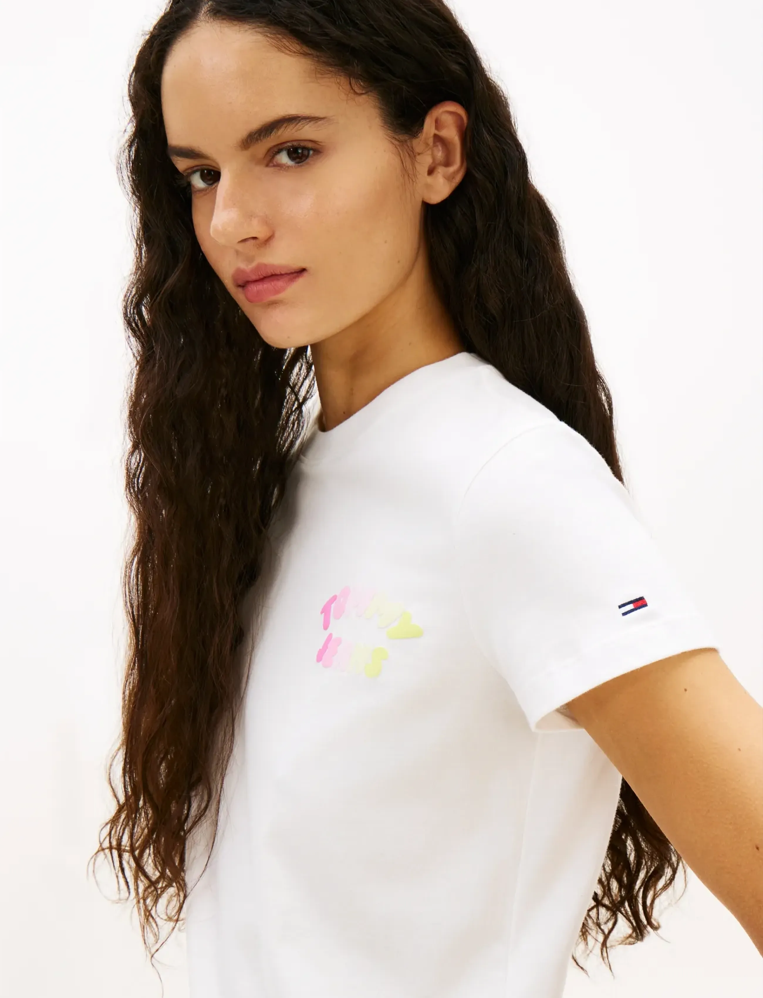 Tommy Jeans - TJW REG TJ BUBBLE SS TEE EXT - t-shirts - ecru - 4