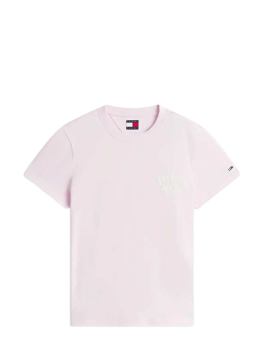 Tommy Jeans - TJW REG TJ BUBBLE SS TEE EXT - t-shirts - pearly pink - 1